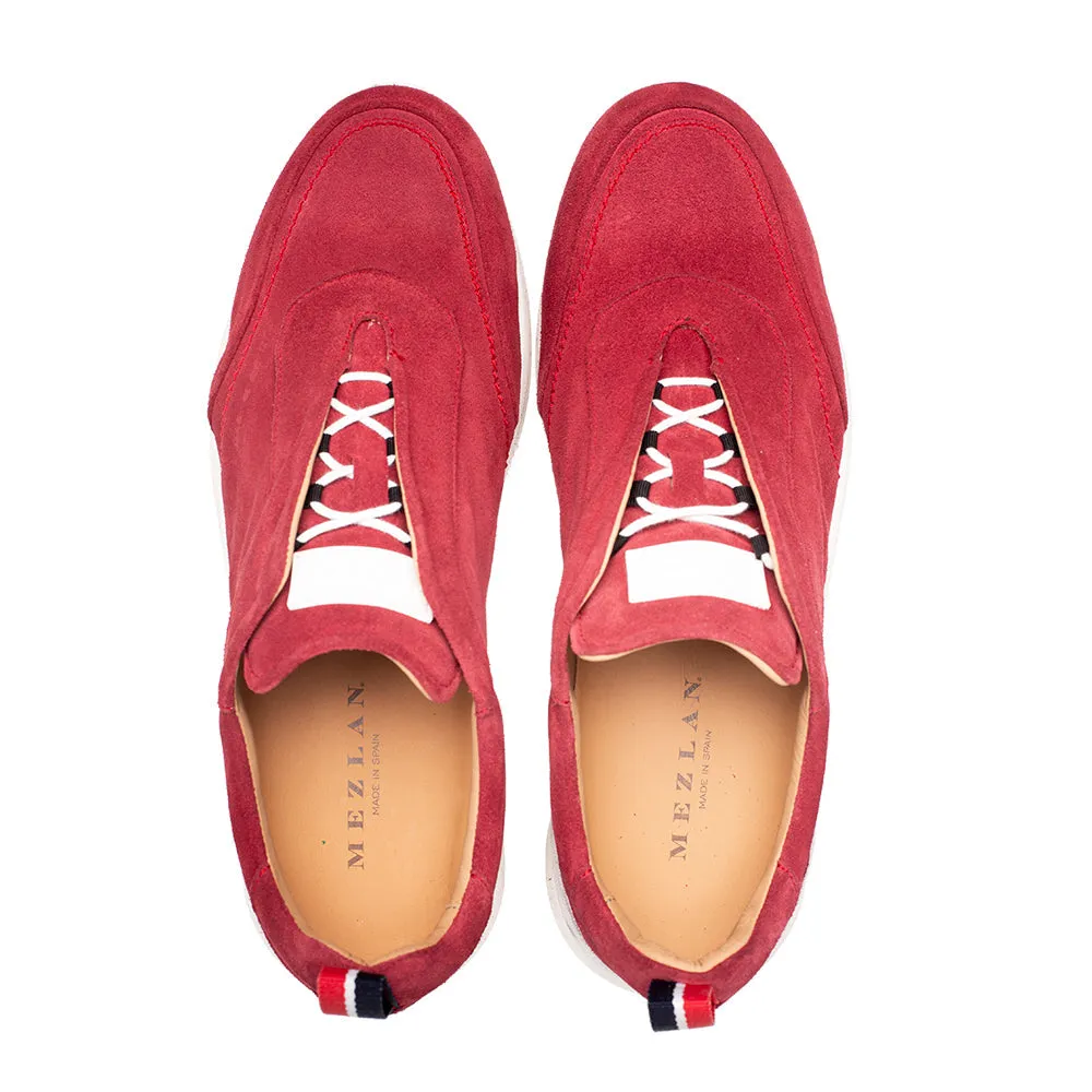 ALCOY SUEDE SNEAKER-Red | Mezlan