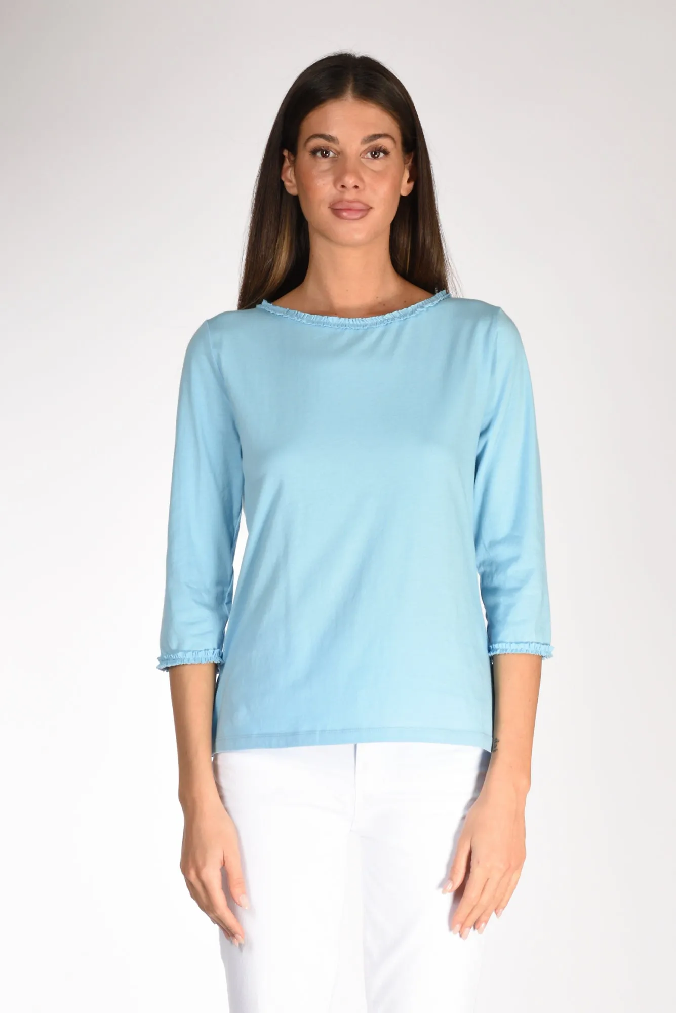 Allude Tshirt Azzurro Donna