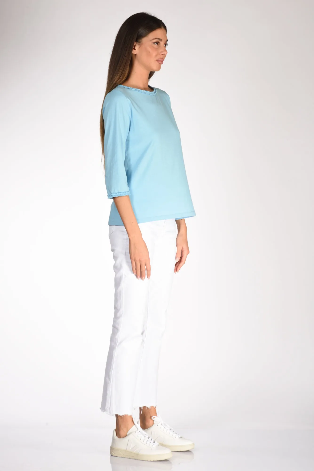 Allude Tshirt Azzurro Donna