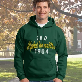 Alpha Gamma Rho State and Date Printed Hoody - Gildan 18500 - CAD