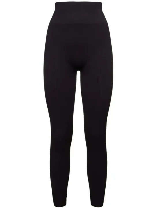 Andreadamo   Ribbed jersey leggings w/ stirrups 