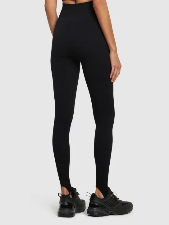 Andreadamo   Ribbed jersey leggings w/ stirrups 