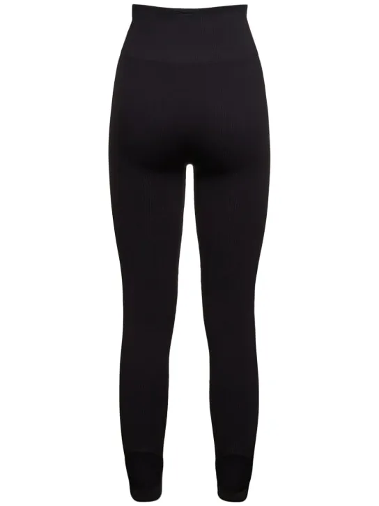 Andreadamo   Ribbed jersey leggings w/ stirrups 