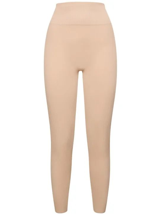 Andreadamo   Ribbed jersey leggings w/ stirrups 