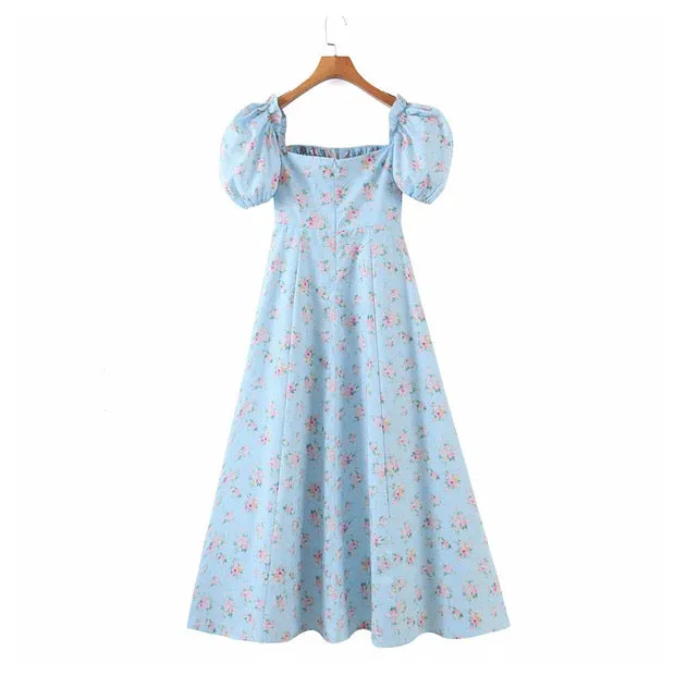 Aria Blue Cottage Fairy Maxi Dress