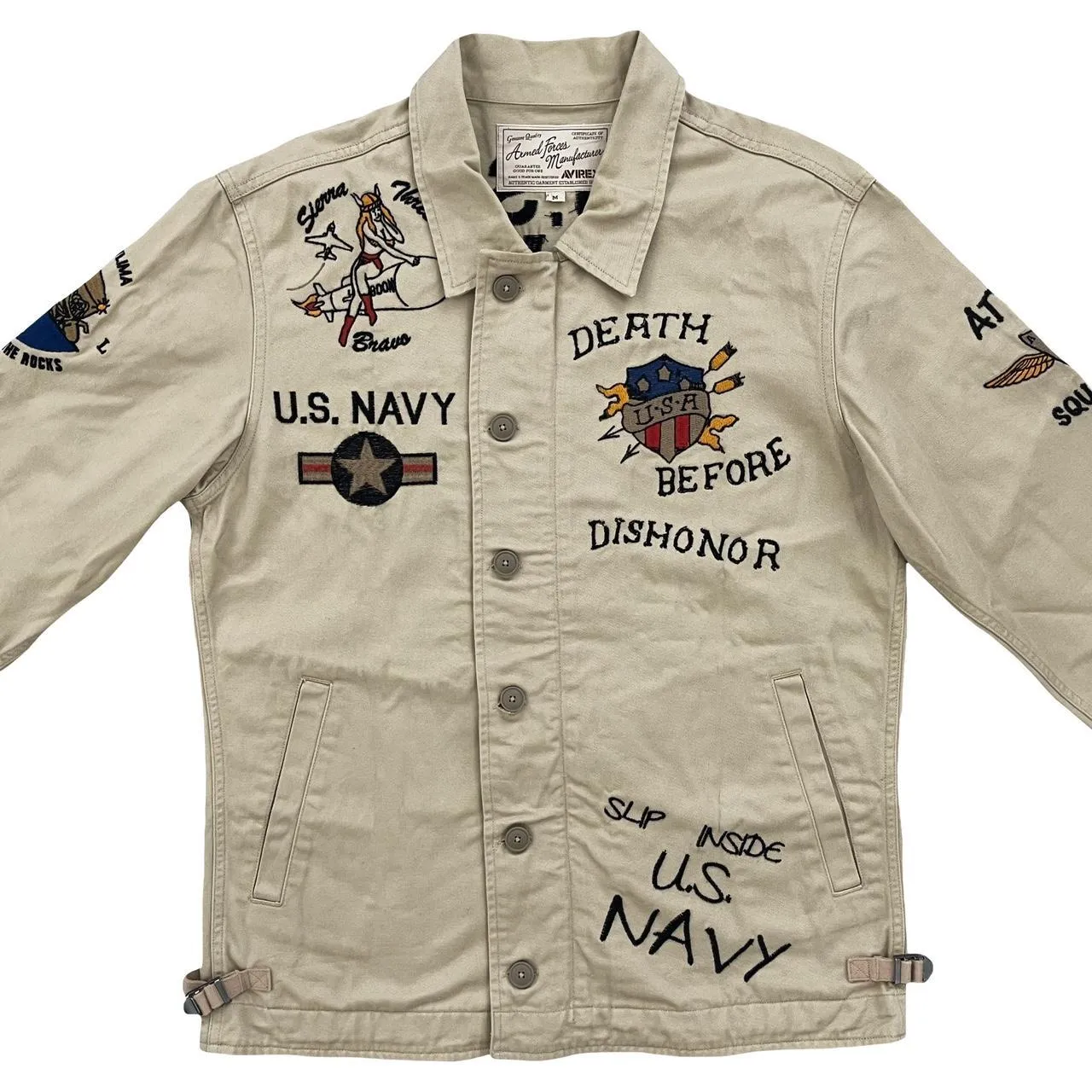 Avirex Embroidered Navy Jacket