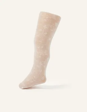 Baby Butterfly Lace Tights Ivory