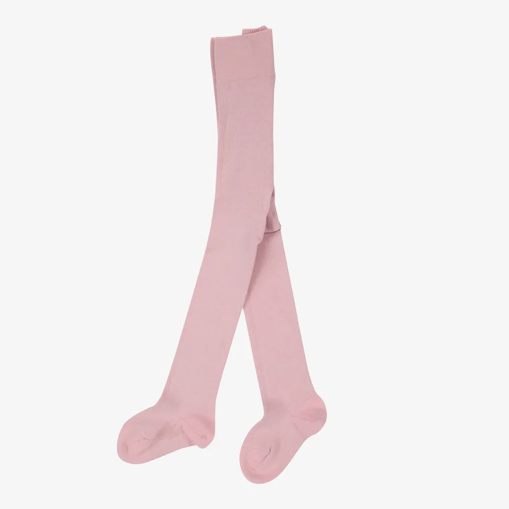 Baby Girls Pink Cotton Tights