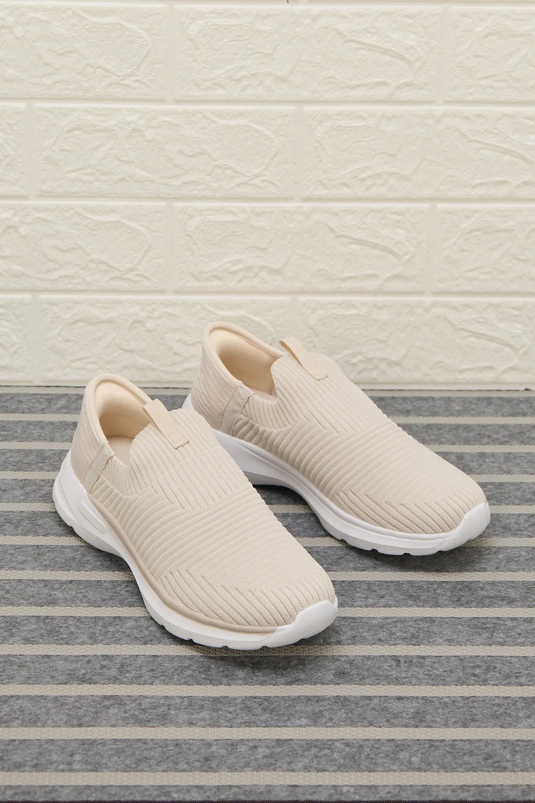 Beige Slip On Sneaker