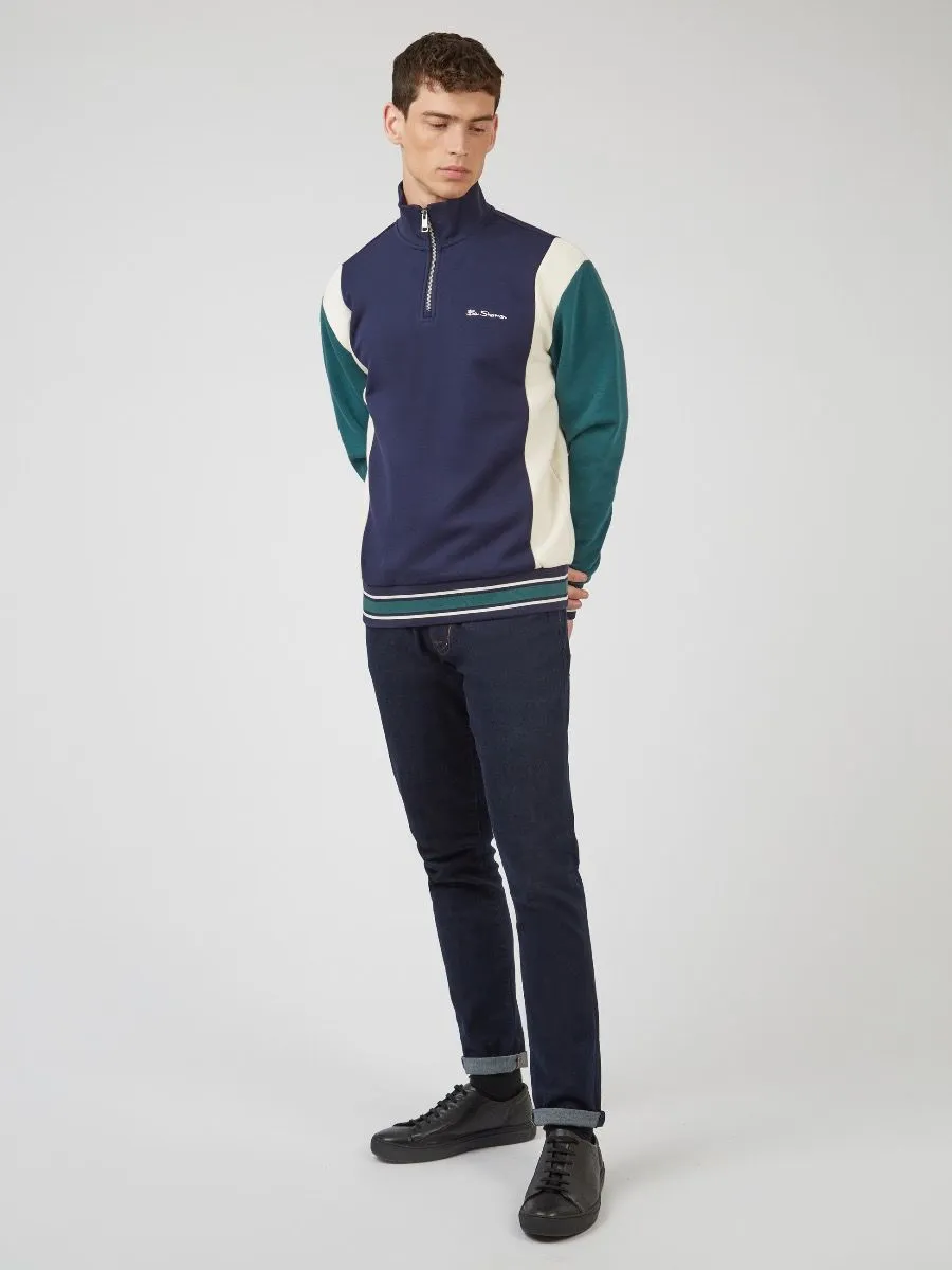 Ben Sherman Half Zip Track Top Jacket Marine