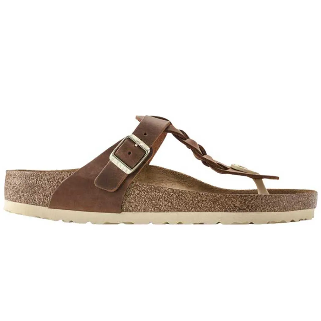 Birkenstock Gizeh Braid Sandal Cognac Oiled Leather (Women's)