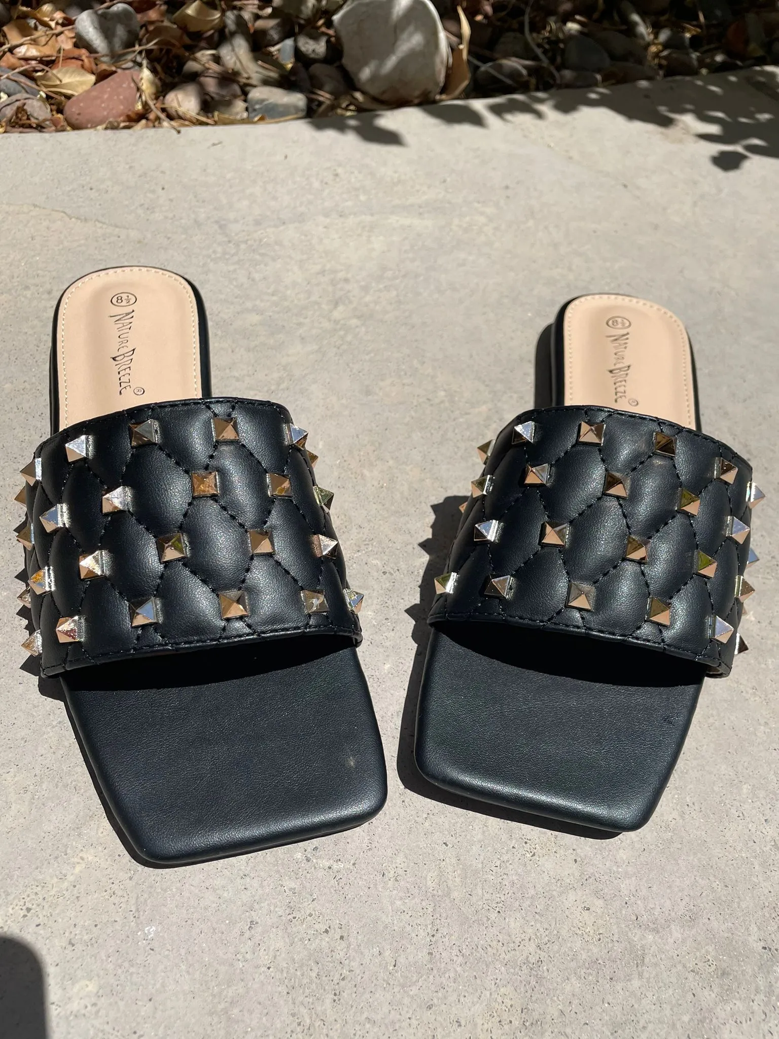 Black Gold studded Sandals