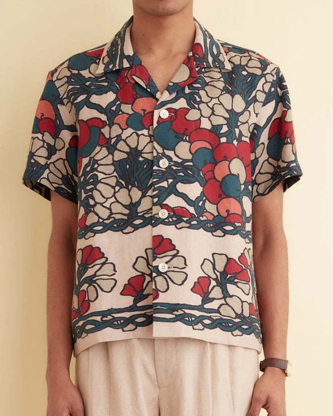 BODE  |Flower Patterns Linen Short Sleeves Shirts