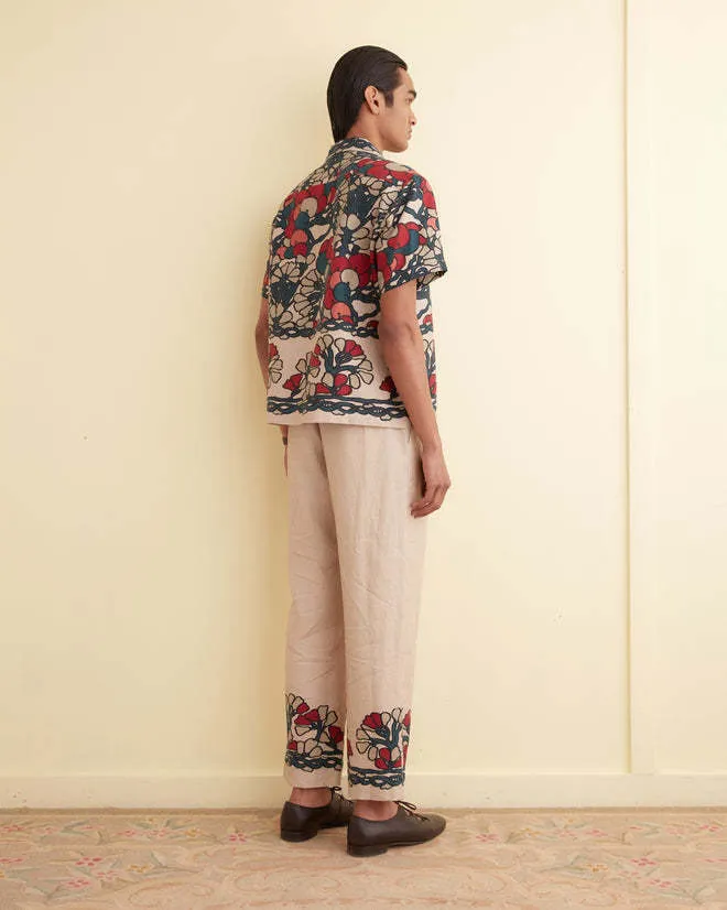 BODE  |Flower Patterns Linen Short Sleeves Shirts