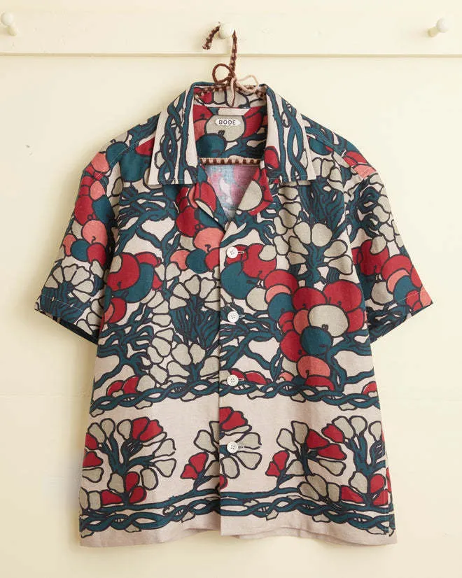 BODE  |Flower Patterns Linen Short Sleeves Shirts