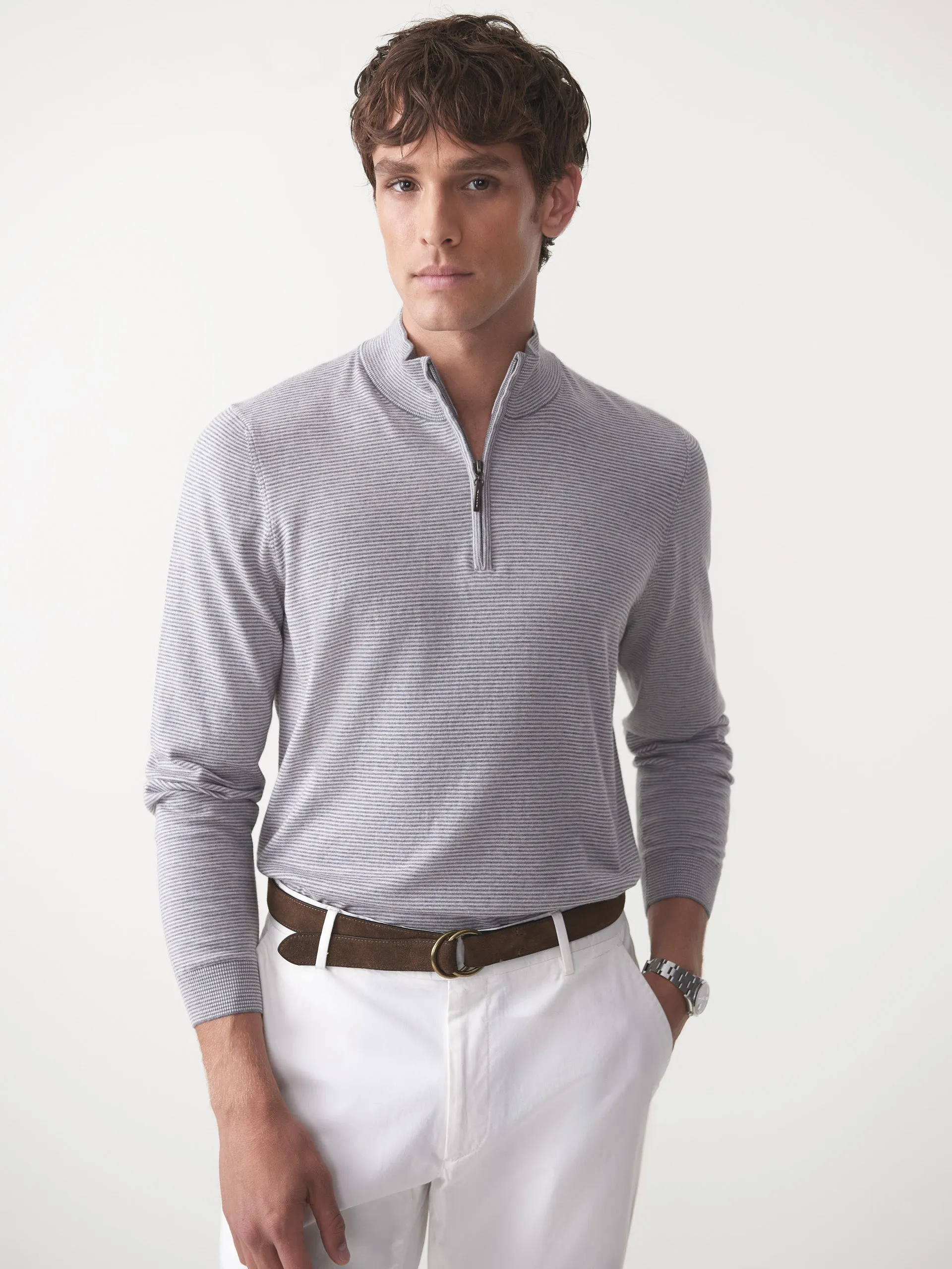 Brookhaven 1/4 Zip Sweater in Stripe