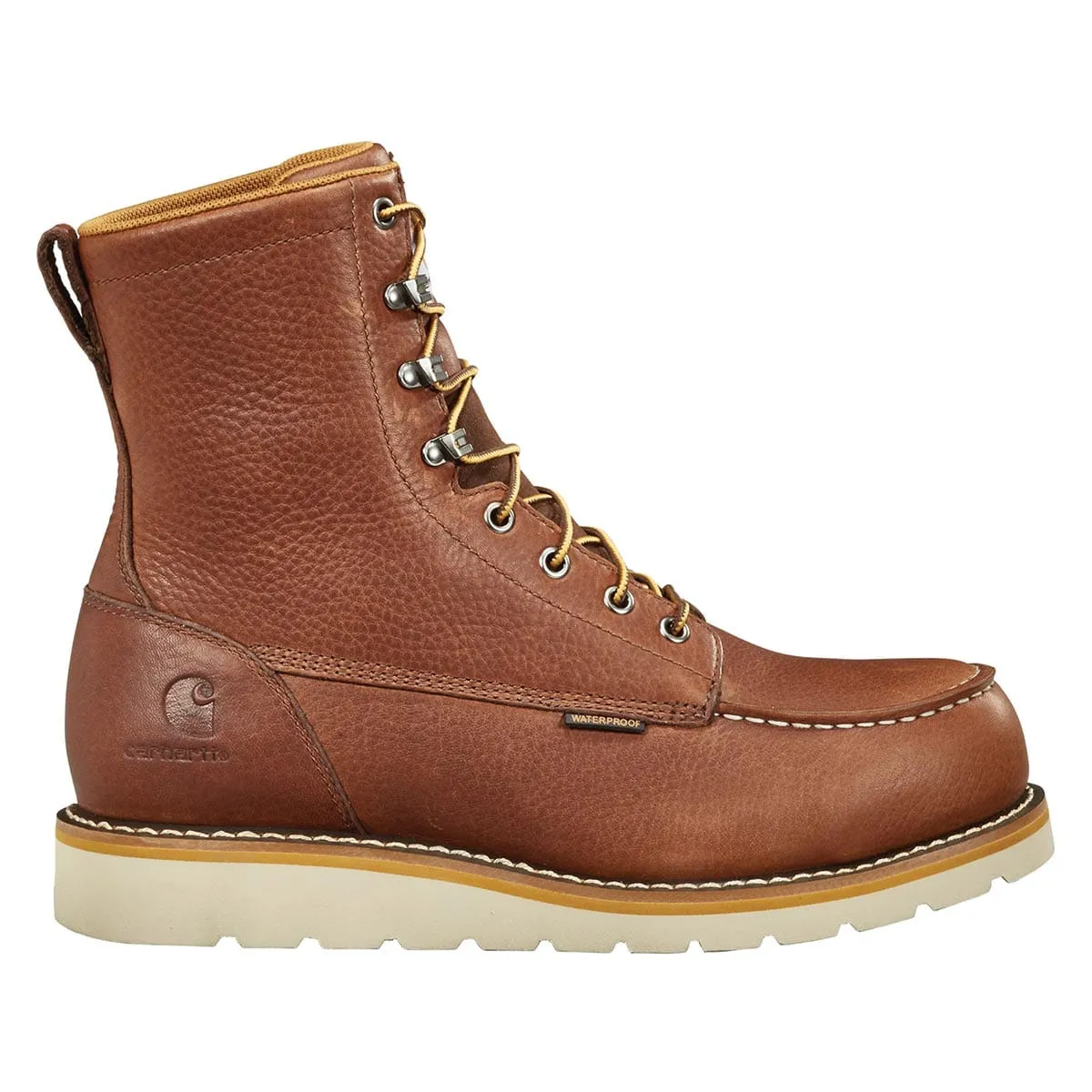 Carhartt Men's Waterproof 8 Moc Toe Wedge Boots - Red Brown