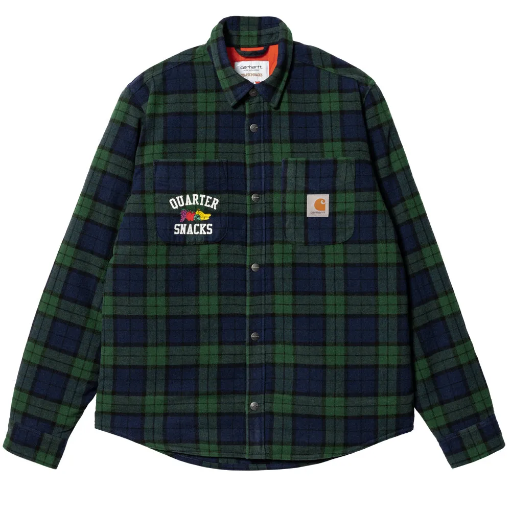 CARHARTT WIP X QUARTERSNACKS SHIRT JACKET // QUARTERSNACKS CHECK/GREEN