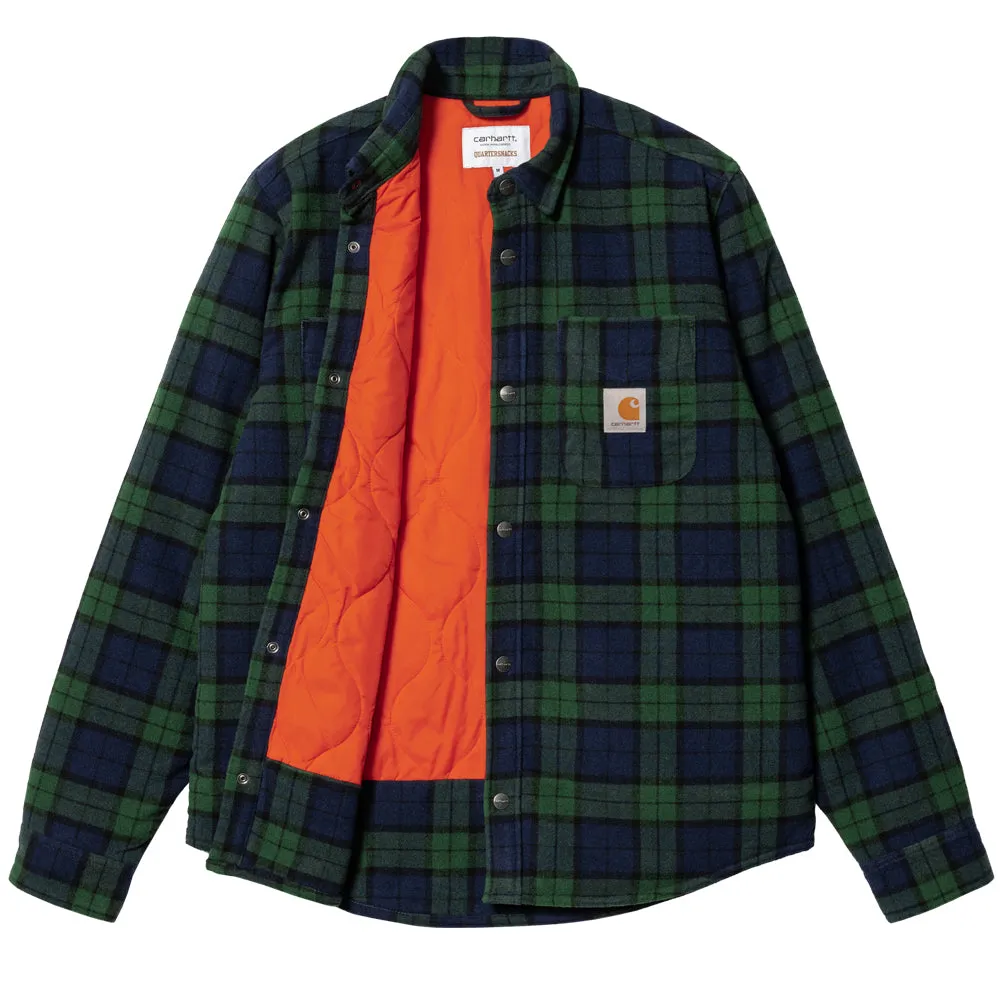 CARHARTT WIP X QUARTERSNACKS SHIRT JACKET // QUARTERSNACKS CHECK/GREEN