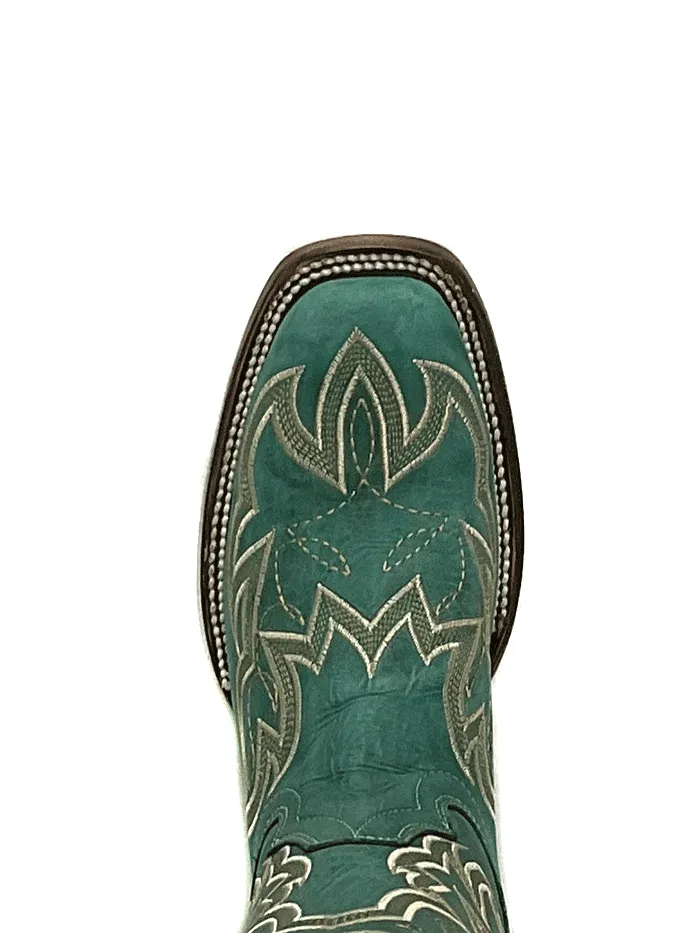 Circle G L5880 Ladies Embroidery Square Toe Boot Turquoise