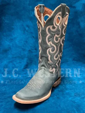 Circle G L6095 Ladies Embroidery Square Toe Boot Blue