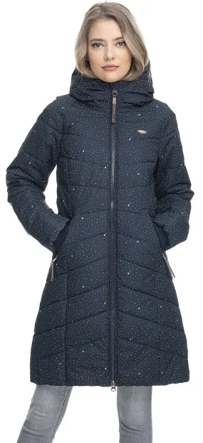 coat Ragwear Dizzie Coat Dots - 2028/Navy - women´s