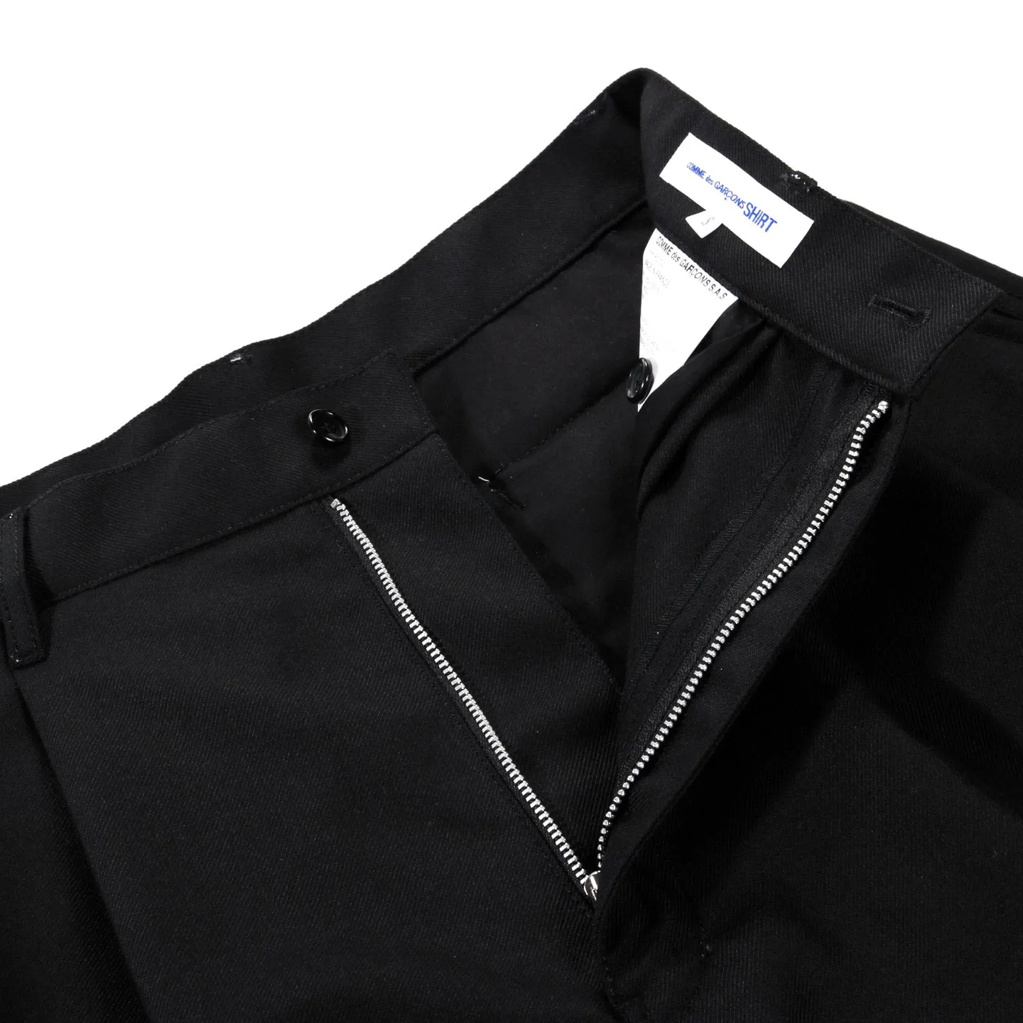 COMME DES GARCONS SHIRT P006 PLEATED SHORT BLACK