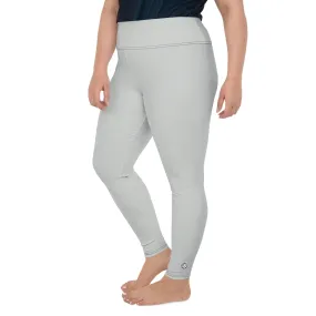 Curve Couture: Women's Plus Size Solid Color Yoga Leggings - Smoke