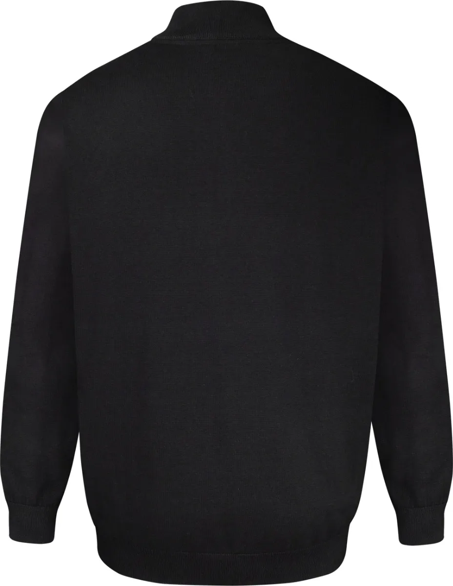 D555 Giuseppe 1 Quarter Zip Knitted Sweater - Black