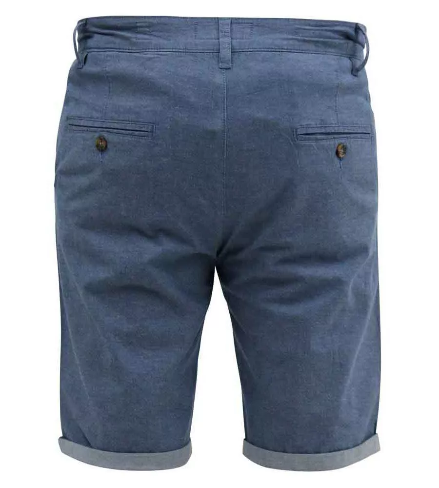 D555 Mens Blue Stretch Chambray Shorts (ALDERTON)