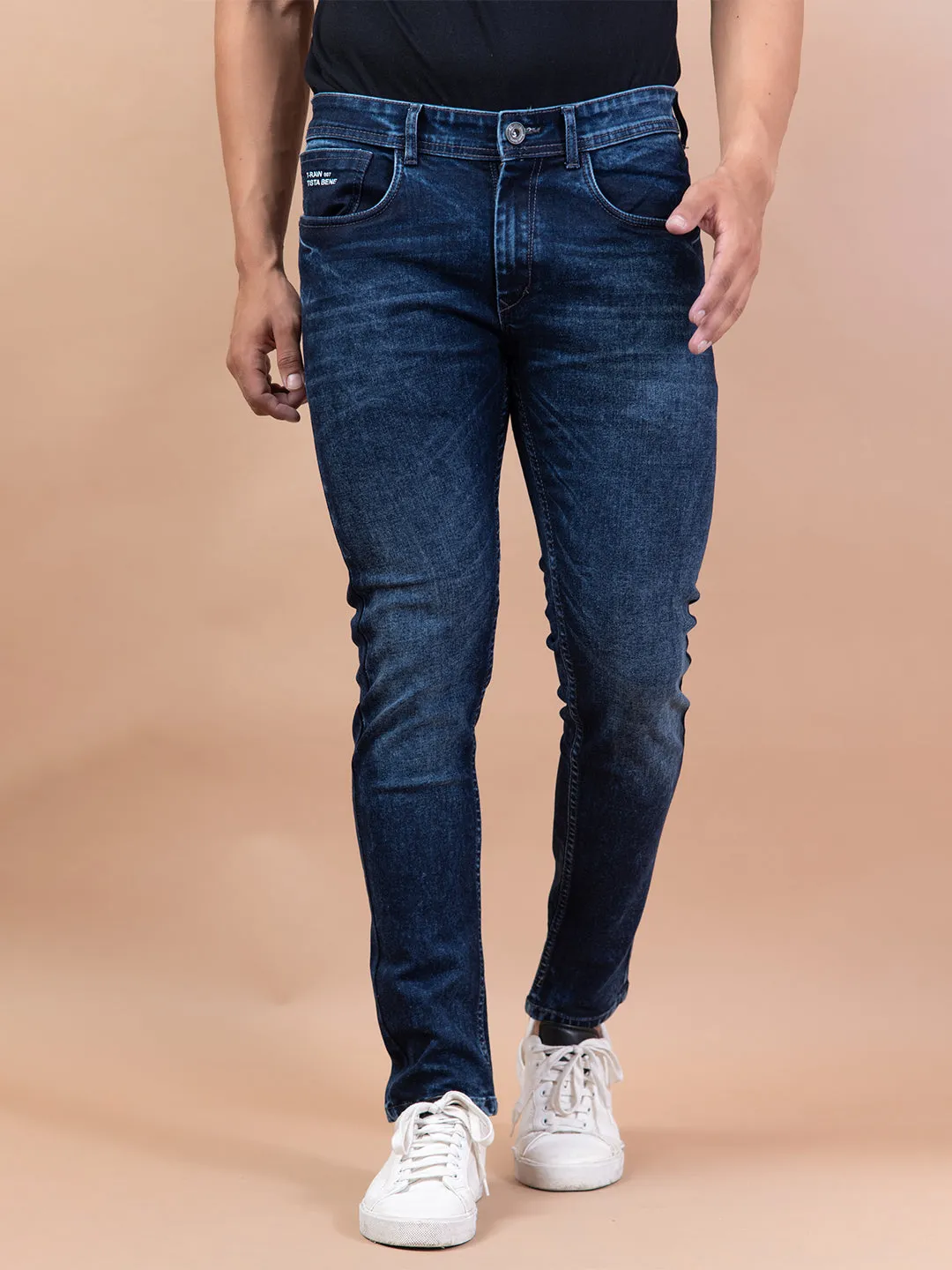 Dark Indigo Ankle Denim Men's Jeans