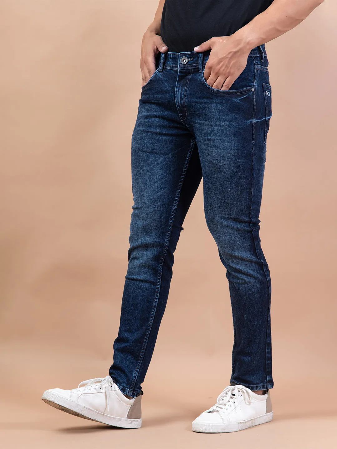 Dark Indigo Ankle Denim Men's Jeans