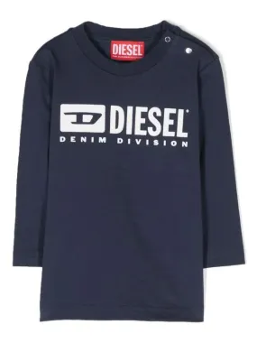 Diesel T-Shirt Long Sleeve Logo Black