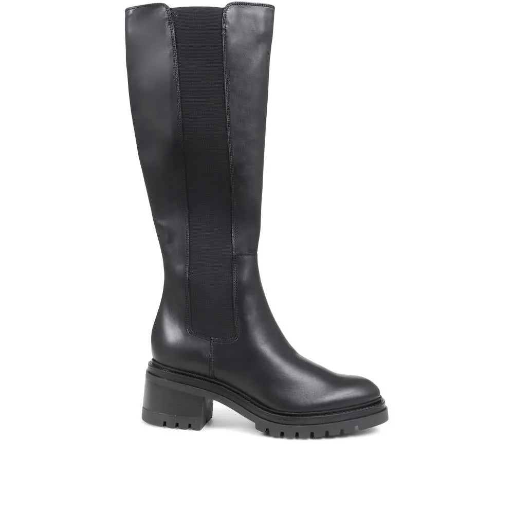 Domenica Leather Knee Length Boots - DOMENICA / 324 253