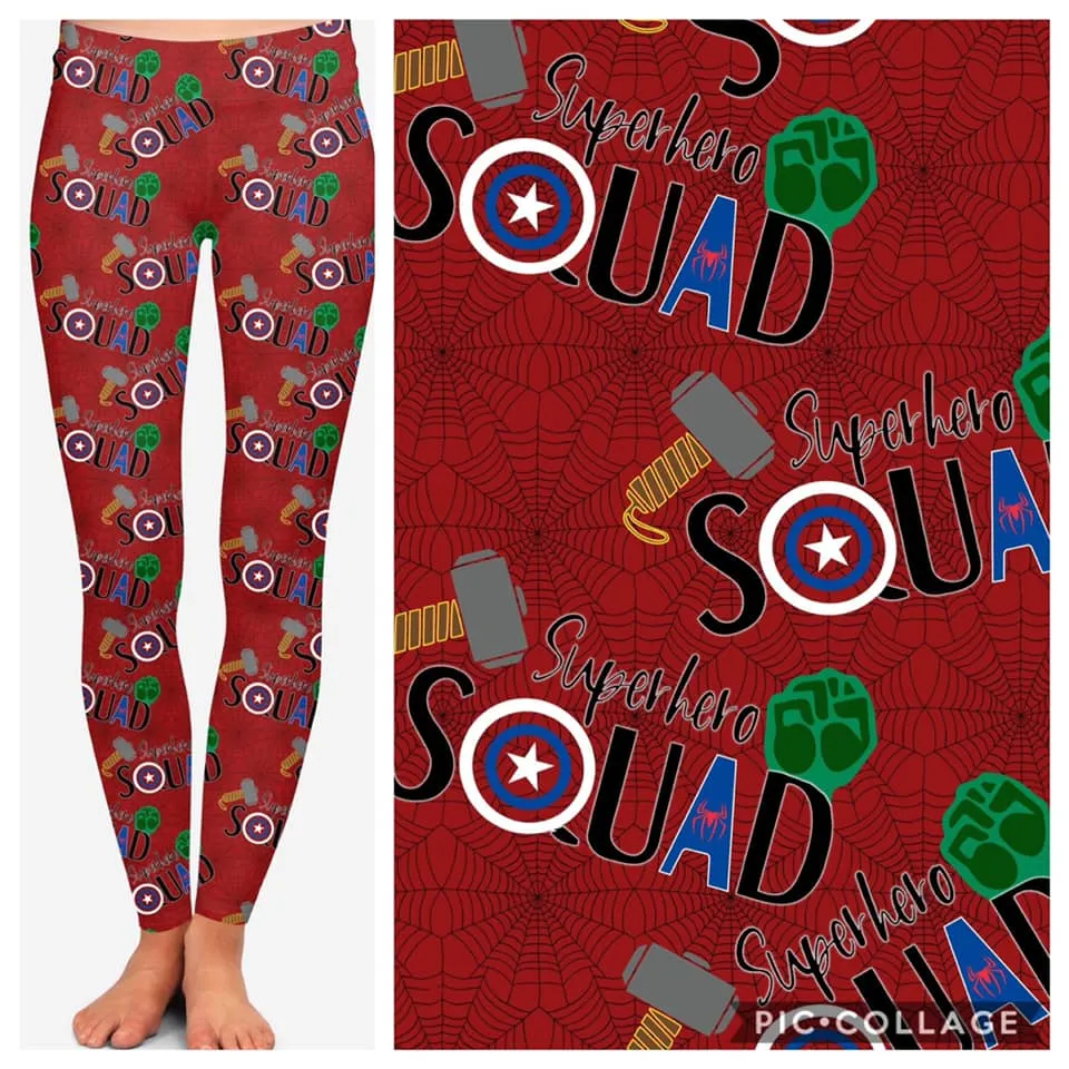 Dynamic Hero Squad Leggings - Embrace Your Inner Hero with Comfort and Style - Adult & Kids Sizes