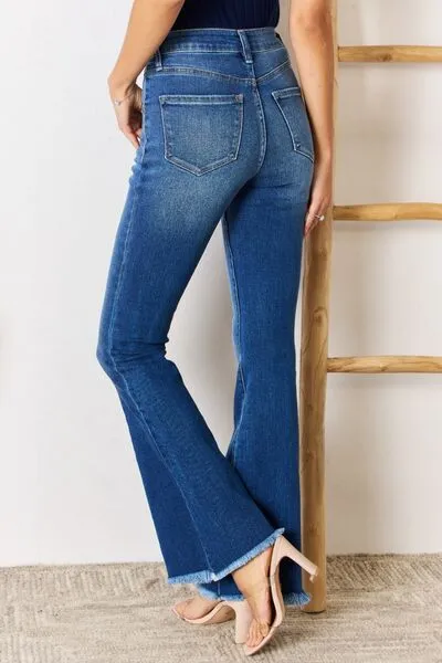 Emery High Rise Raw Hem Flare Jeans