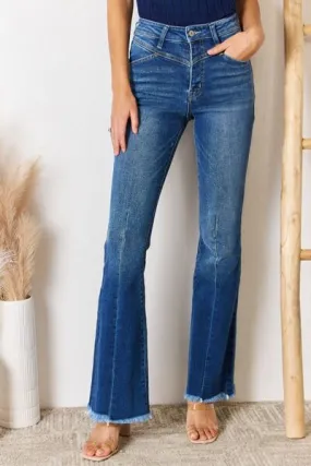 Emery High Rise Raw Hem Flare Jeans