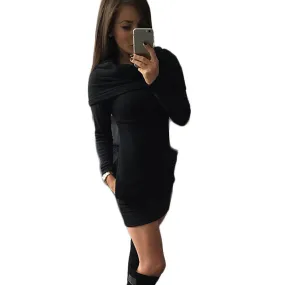 Feida Women Hooded Hoody Sweatshirt Bodycon Hoodies Pullover Dress bodycon dress