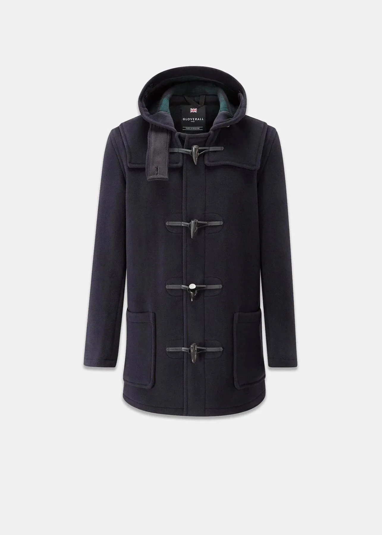 Gloverall Mid Duffle Coat BlackWatch Grey