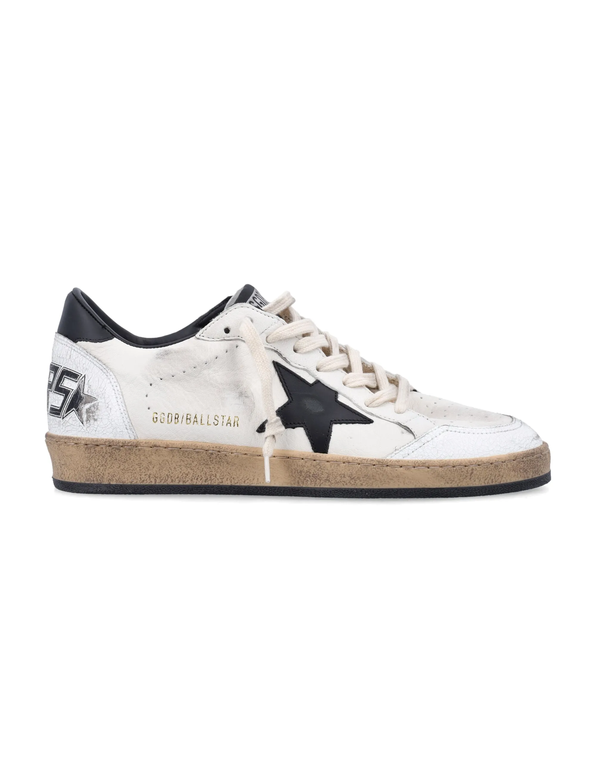 GOLDEN GOOSE Ballstar Distressed Leather Sneakers