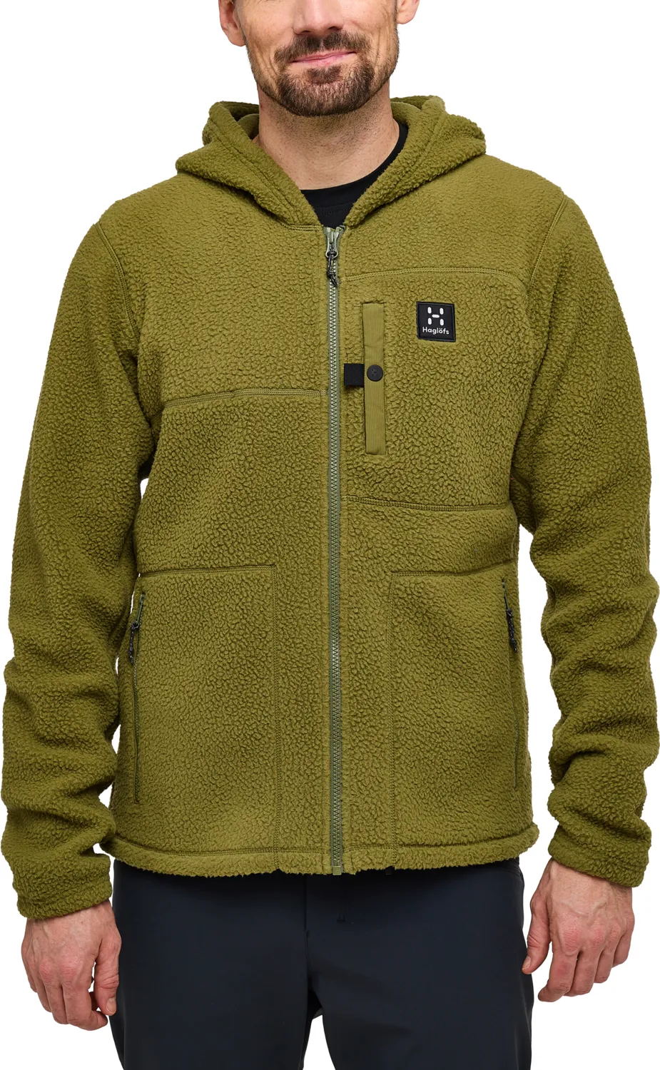 Haglöfs Men's Malung Pile Hood Olive Green | Buy Haglöfs Men's Malung Pile Hood Olive Green here | Outnorth