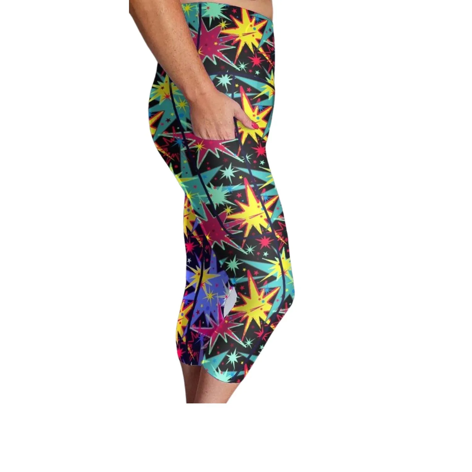 HI Capri Gym leggings- Explosive Duo