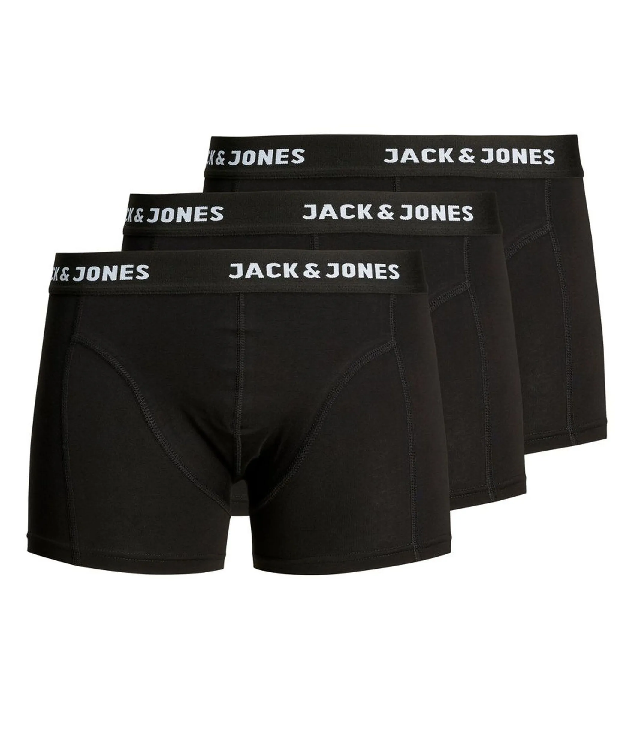 Jack & Jones Anthony 3 Pack Trunks Shorts Black