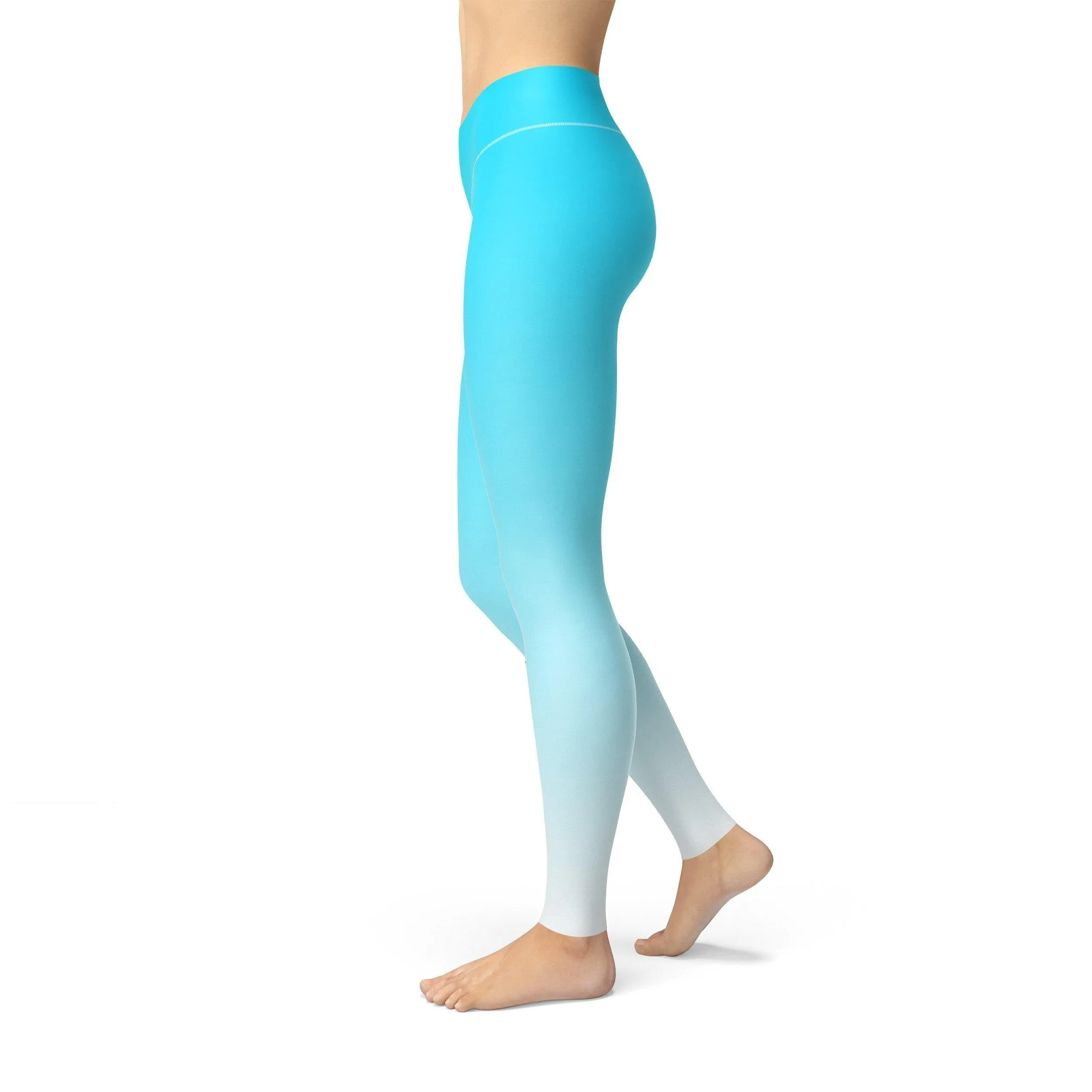 Jean Blue White Ombre Leggings