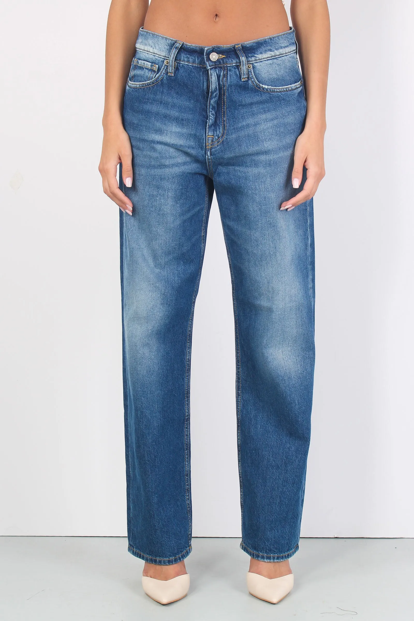 Jeans Vita Bassa Mila Navy Blue