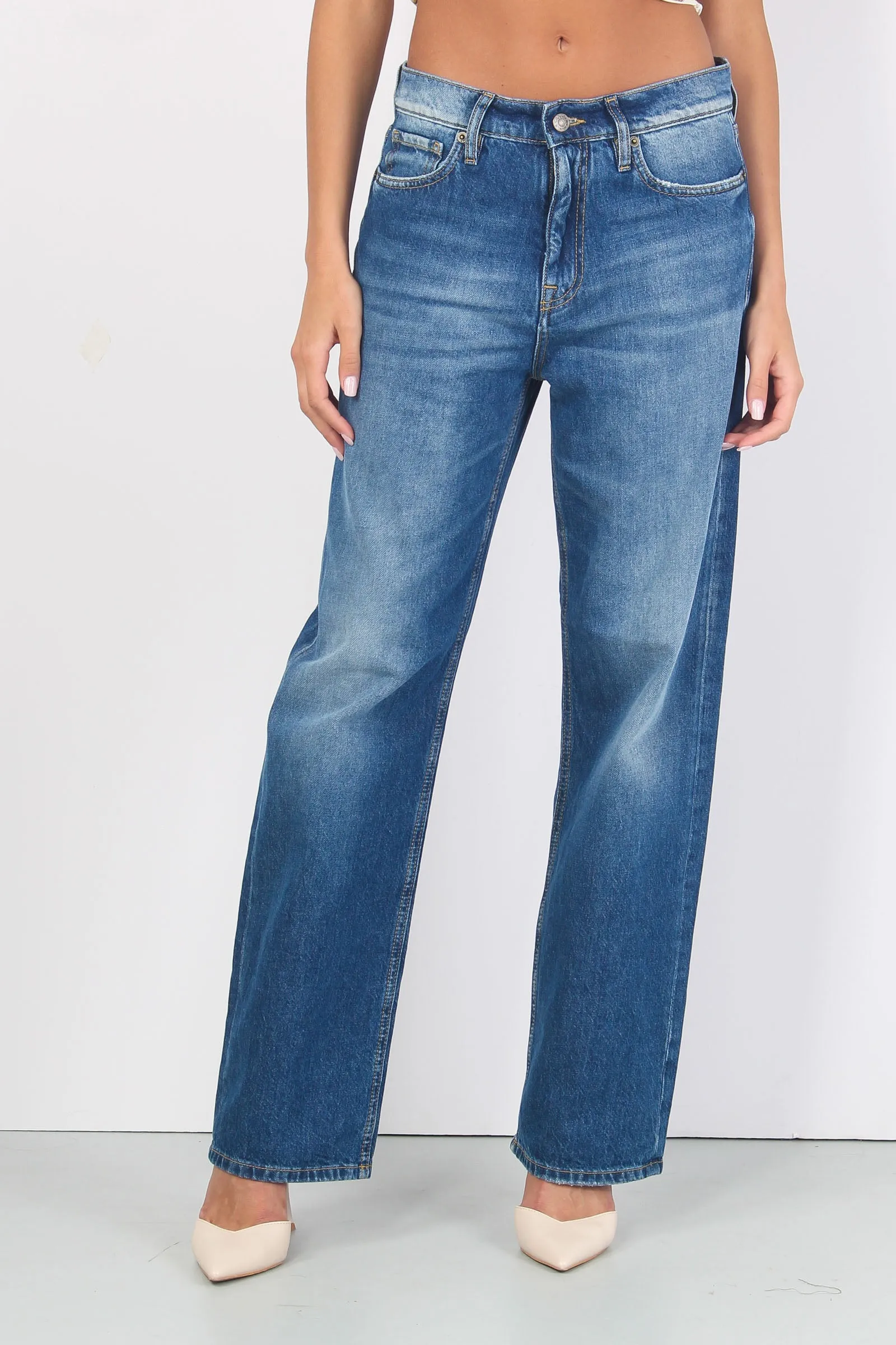 Jeans Vita Bassa Mila Navy Blue