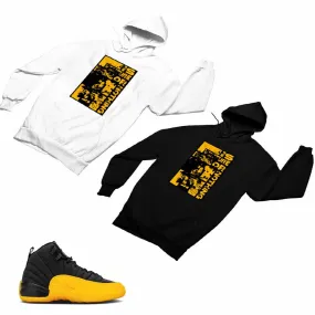 Jordan 12 University Gold Matching Custom Designed Hoodies JD 12-17-7