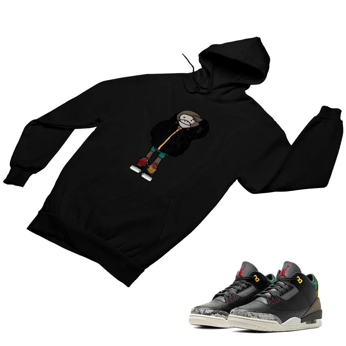 Jordan 3 Animal Matching Custom Designed HoodiesJD 3-11-5