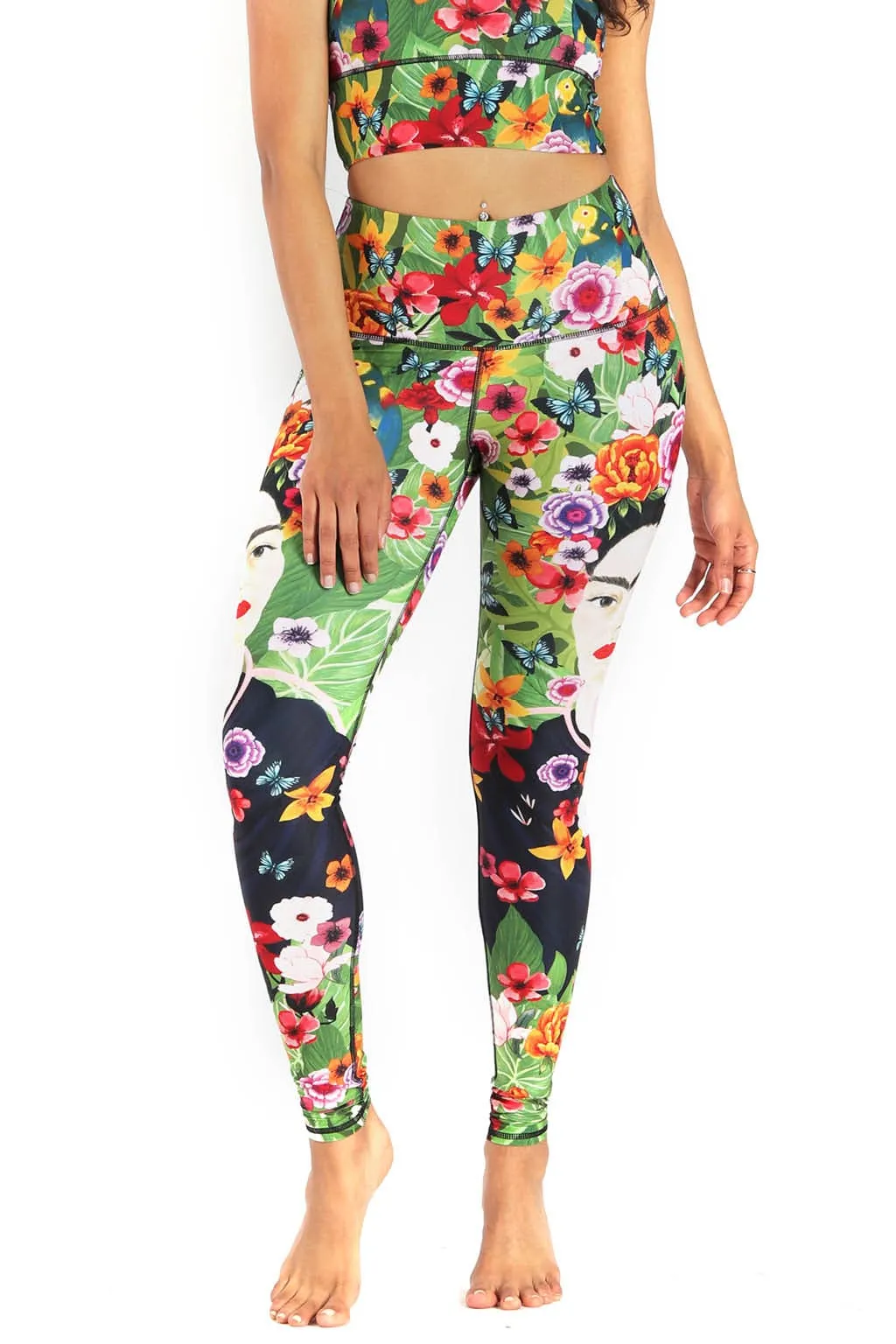 Kahlo Printed Yoga Leggings