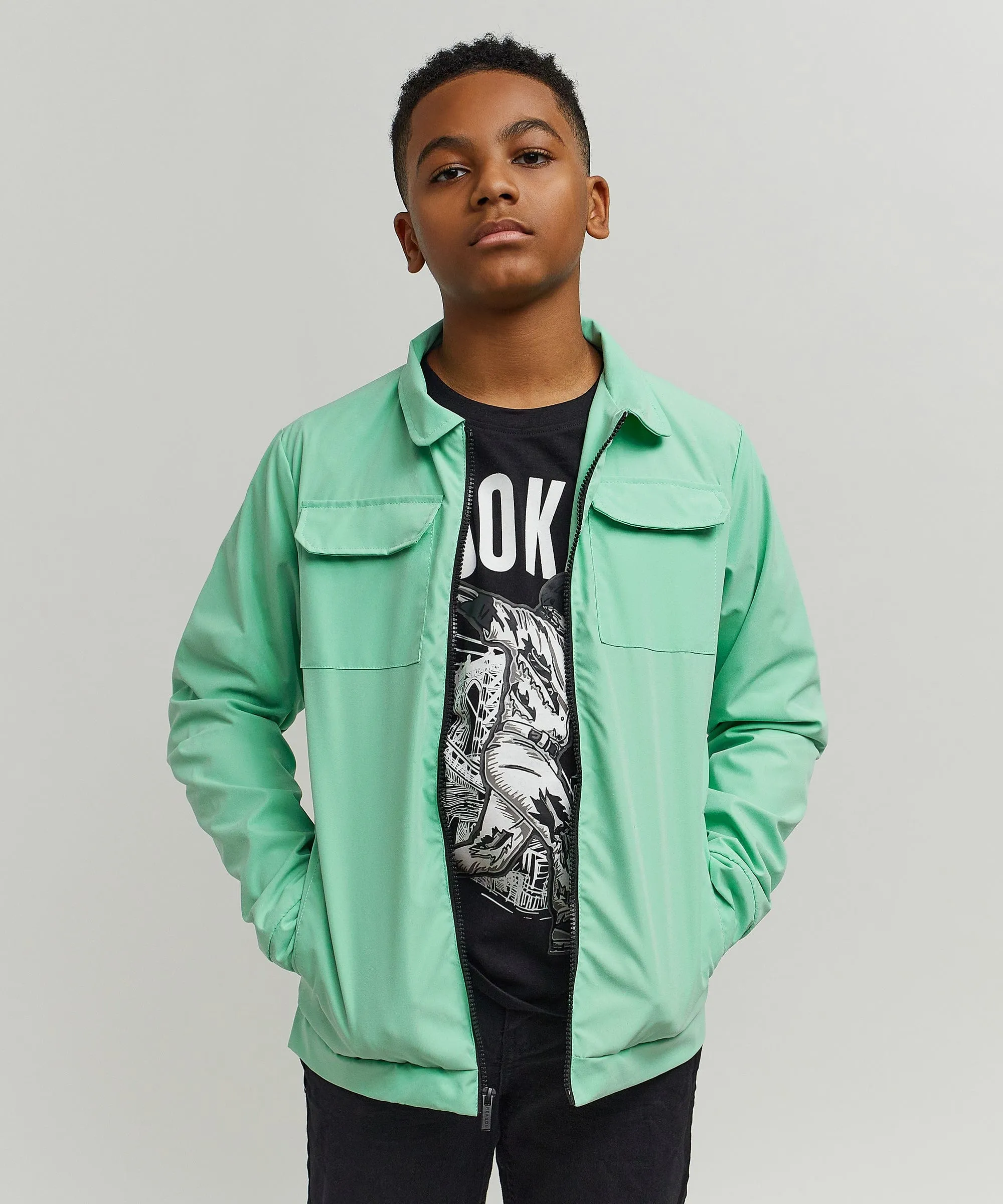 Kids Cargo Jackets - Sage